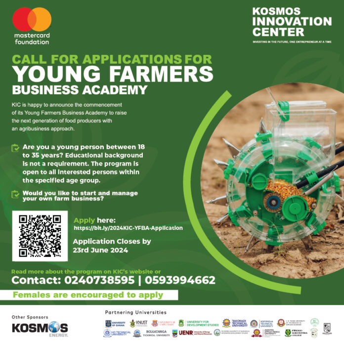 KIC Young Farmer Business Academy (YFBA) 2024 Application