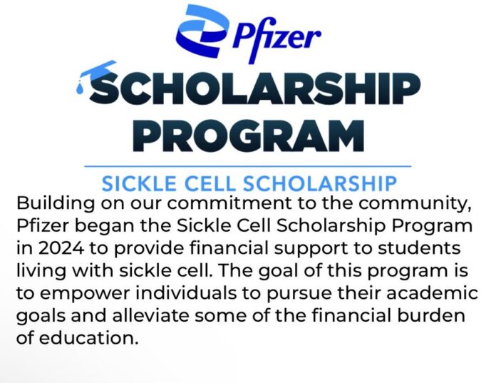 The pfizer Sickle Cell Scholarship Program 2024/25