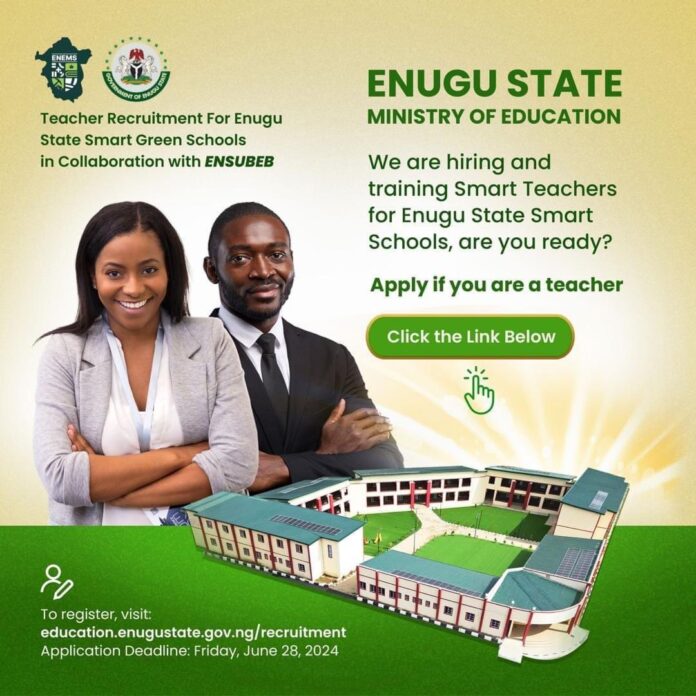 Enugu State Teachers Recruitment 2024 for Enugu State Smart Green Schools