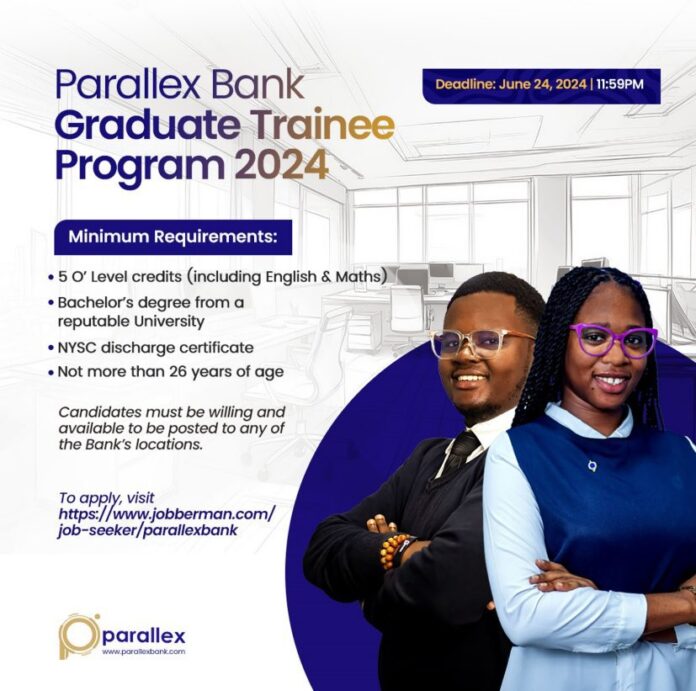 Parallex Bank Graduate Trainee Program 2024 for Nigerian Young Graduates